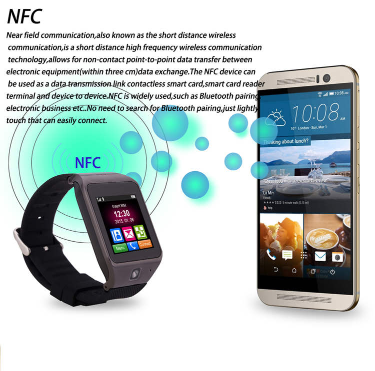 UHAPPY UW1 V3.0 Bluetooth Smart Watch Phone with Pedometer Sleep Monitor etc Function - Black-5