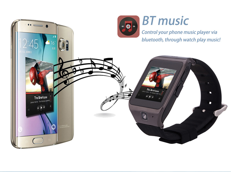 UHAPPY UW1 V3.0 Bluetooth Smart Watch Phone with Pedometer Sleep Monitor etc Function - Black-9