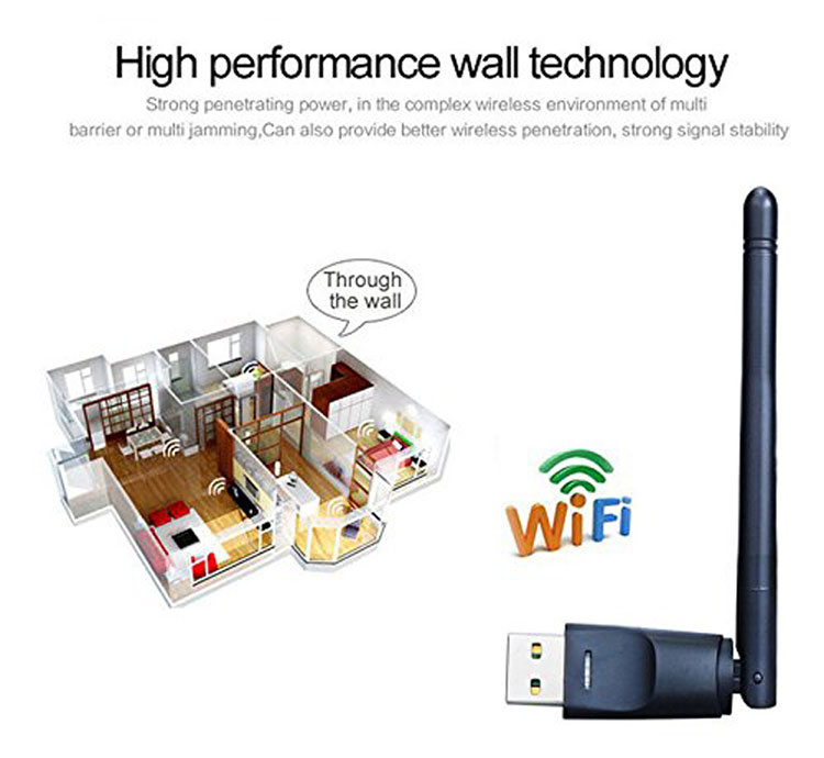 5370 Adaptador WiFi USB Sem Fio Portátil Com Antena Externa