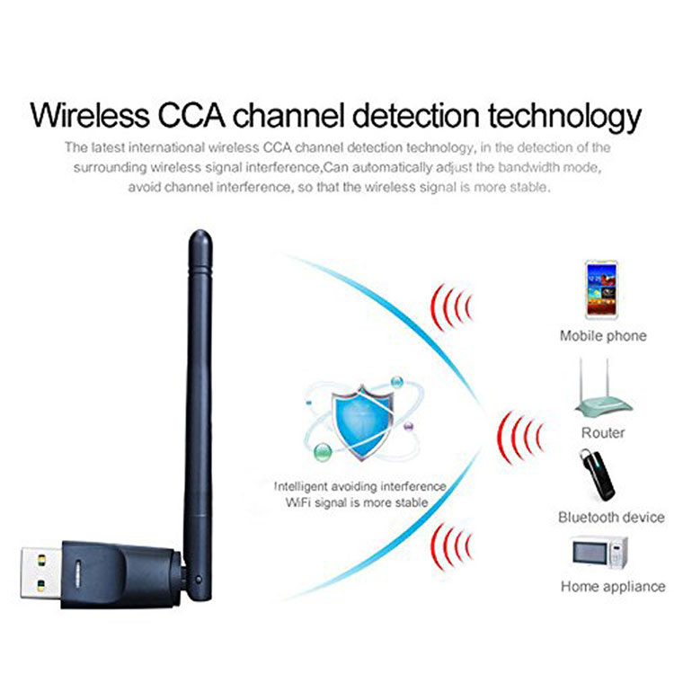 5370 Adaptador WiFi USB Sem Fio Portátil Com Antena Externa