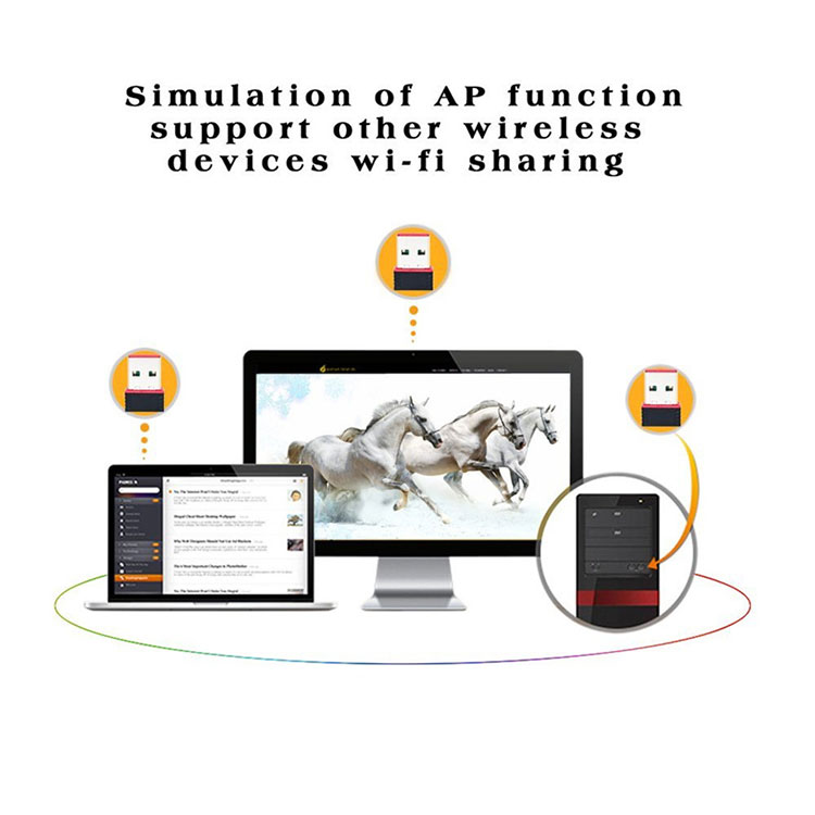 KR08EE Мини -портативный 2,4 г 150 Мбит / с wi -fi USB -адаптер Ключ Беспроводной USB -адаптер USB