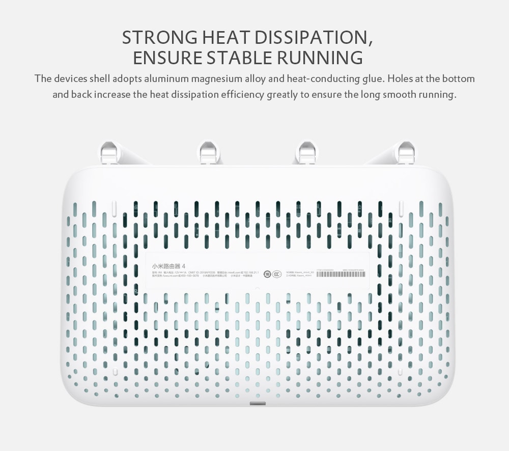 Routeur Xiaomi mi 4 WiFi Wiless Dual Band 2,4 / 5ghz Gigabit WiFi Repeater 4 Antennes Dual Core Wireless Router - Plug