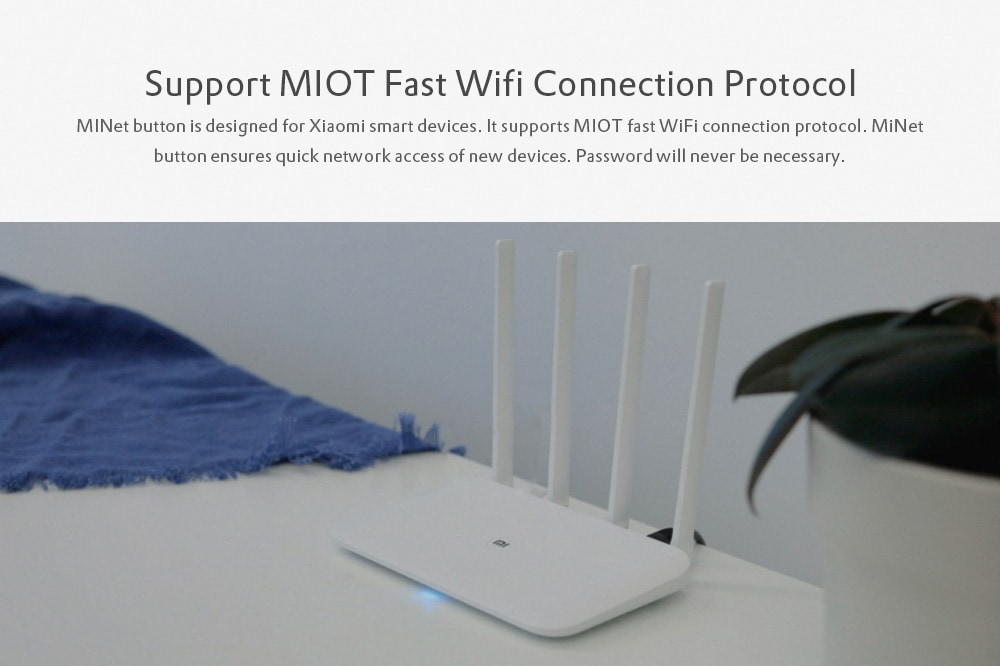 Routeur Xiaomi mi 4 WiFi Wiless Dual Band 2,4 / 5ghz Gigabit WiFi Repeater 4 Antennes Dual Core Wireless Router - Plug