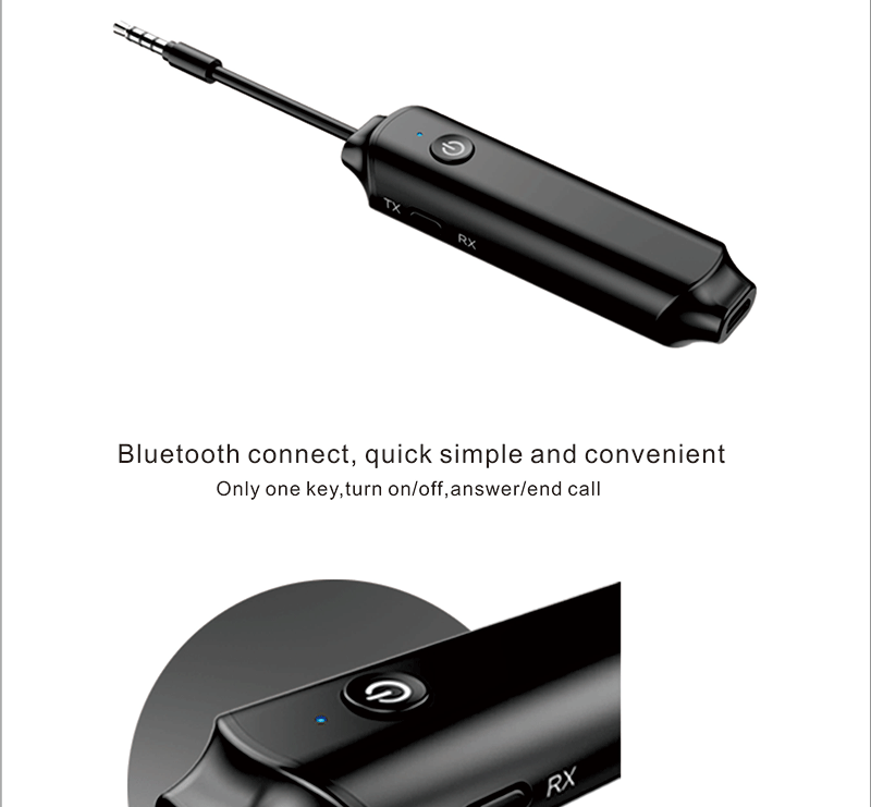 B12S 2 En 1 Bluetooth Inalámbrico 5.0 Adaptador De Receptor De Audio Transmisor De Música Dongle Para Altavoz De TV De Automóvil