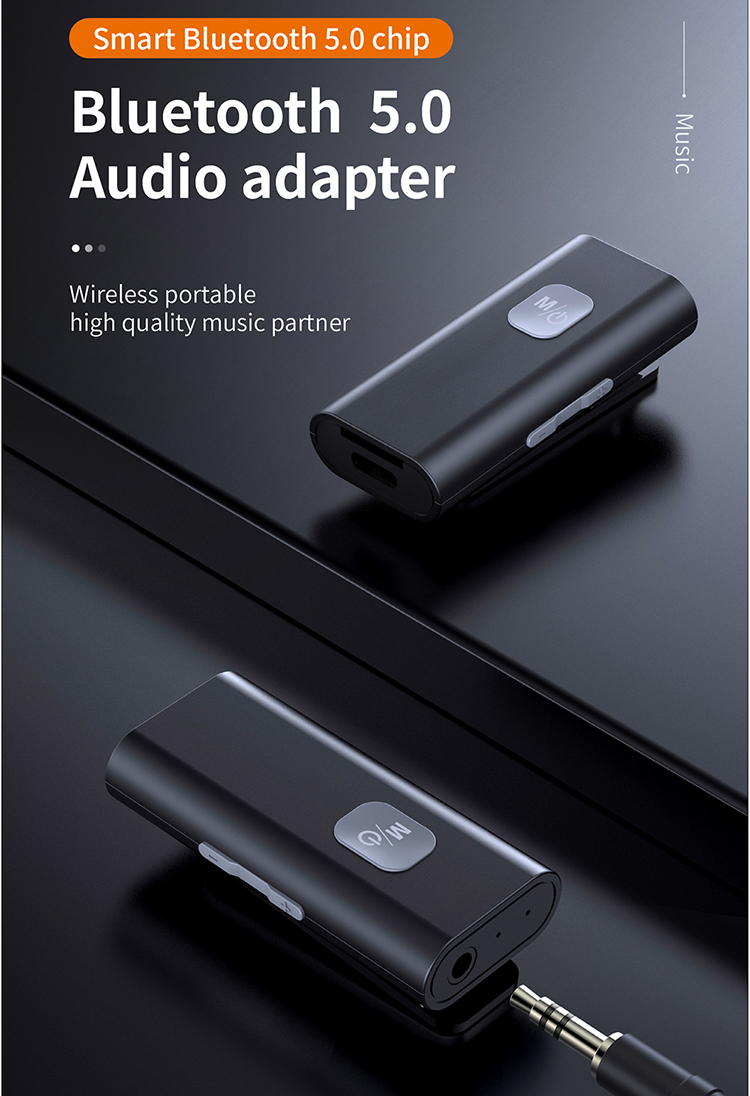 SR11 Wireless Bluetooth Music Receiver Adapter Colar Colar-Clip-Clip-In Receptor De Áudio Bluetooth