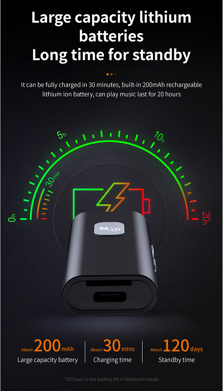 SR11-WLAN-Bluetooth-Musik-Empfänger-Adapter-Autokollar-Clip-Plug-In-Bluetooth-Audio-Empfänger