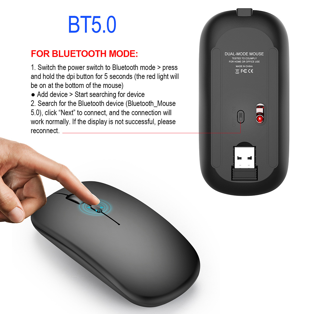 HXSJ M90 Ratón Inalámbrico Ratón Recargable Mouse 2.4g Matón Silencioso Con Receptor USB - Oro