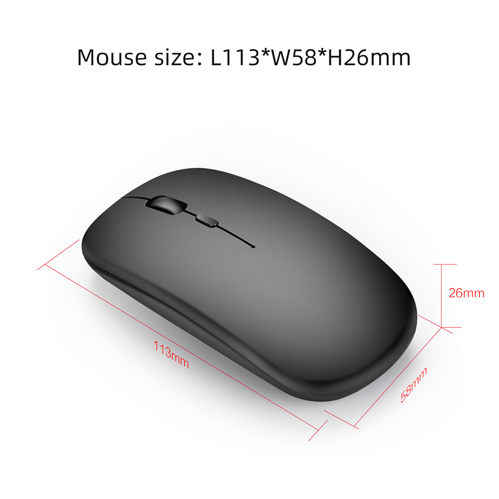 HXSJ M90 Wireless Mouse Rechargable Computer Mouse 2.4G Silent Mouse with USB Receiver - Gold