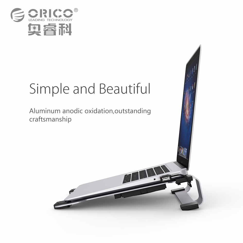 ORICO NA15-SV 15-zoll-notebook-computerkühlerhalterungsplatte Aluminium Apple Notebook-kühlkissen - Silberfarbe