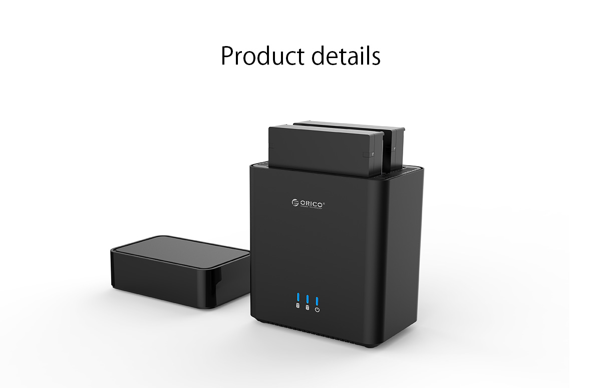 ORICO DS200U3-BK 3,5 Zoll 2 Lernmagnettyp USB3.0 Festplattengehäuse