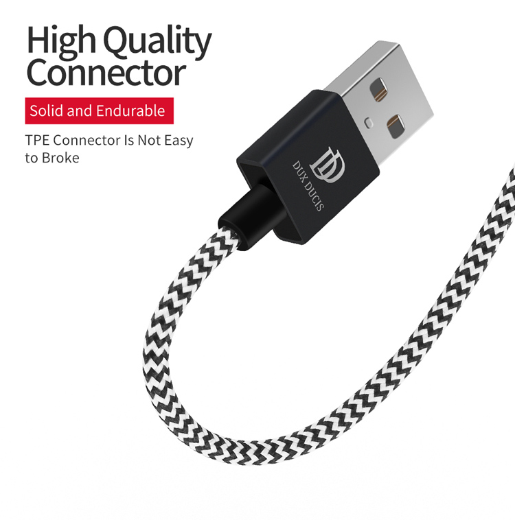 3,0m Dux Ducis K-one Série Tecido Pattern Micro USB Data Charge Cabo de Cabo de Carga Para Samsung HTC Huawei