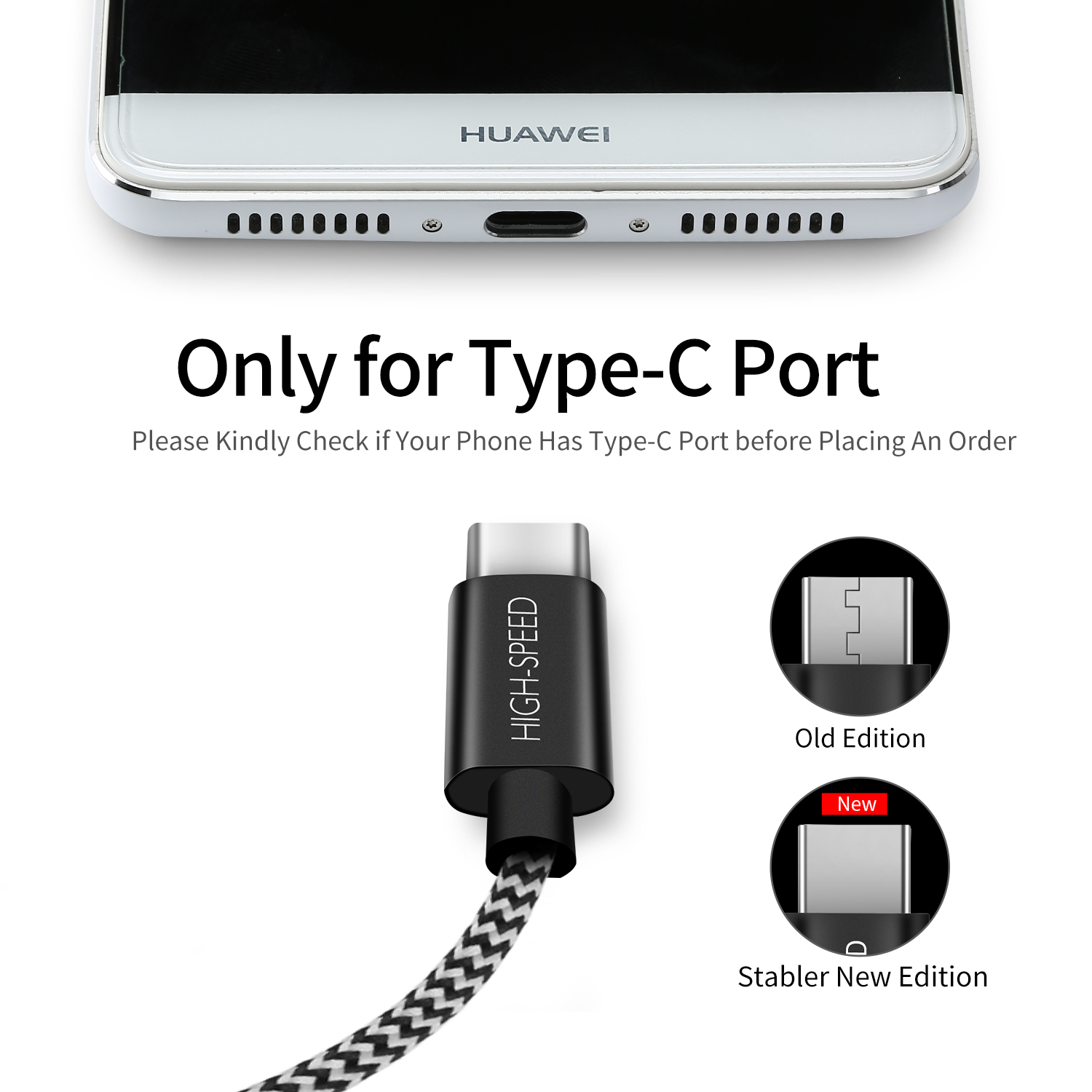 DUX DUCIS 2.1A Tipo-C USB Data Sync Carregamento Trançado Cabo USB 0.5m para Samsung Galaxy S8 etc. - Preto-7
