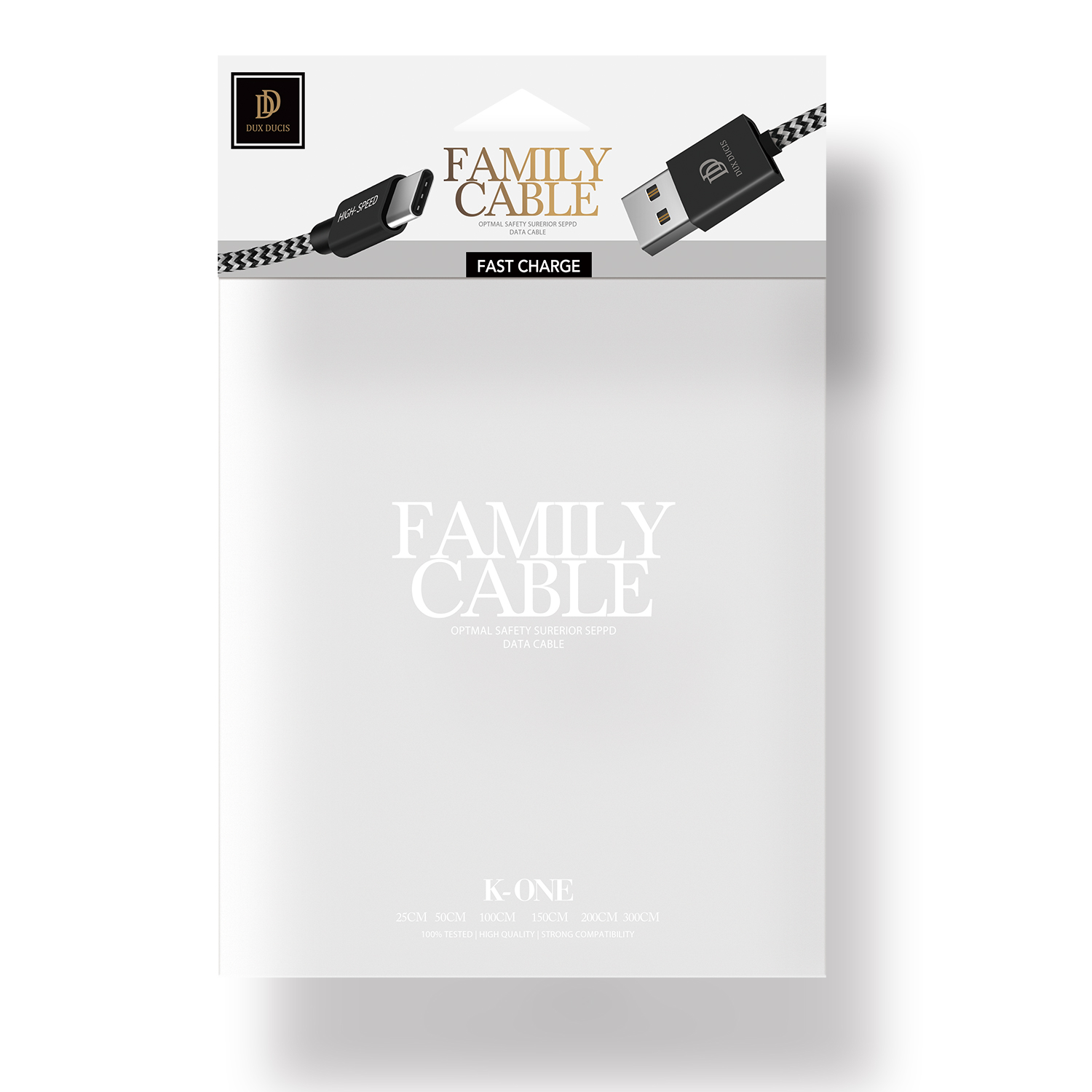 DUX DUCIS 2.1A Tipo-C USB Data Sync Carregamento Trançado Cabo USB 0.5m para Samsung Galaxy S8 etc. - Preto-12