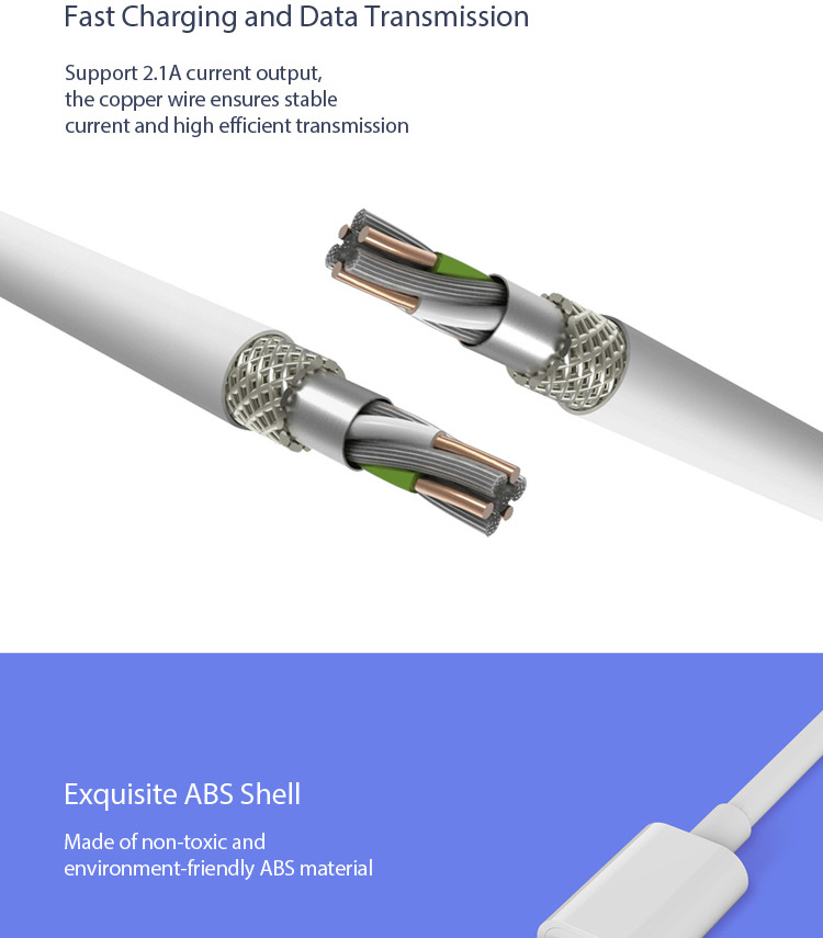 AMORUS USB Tipo-c Carga de Datos Cable de sincronización 1m para MacBook de 12 pulgadas con Retina Display (2015) / Huawei Mate 9 - Blanco-4