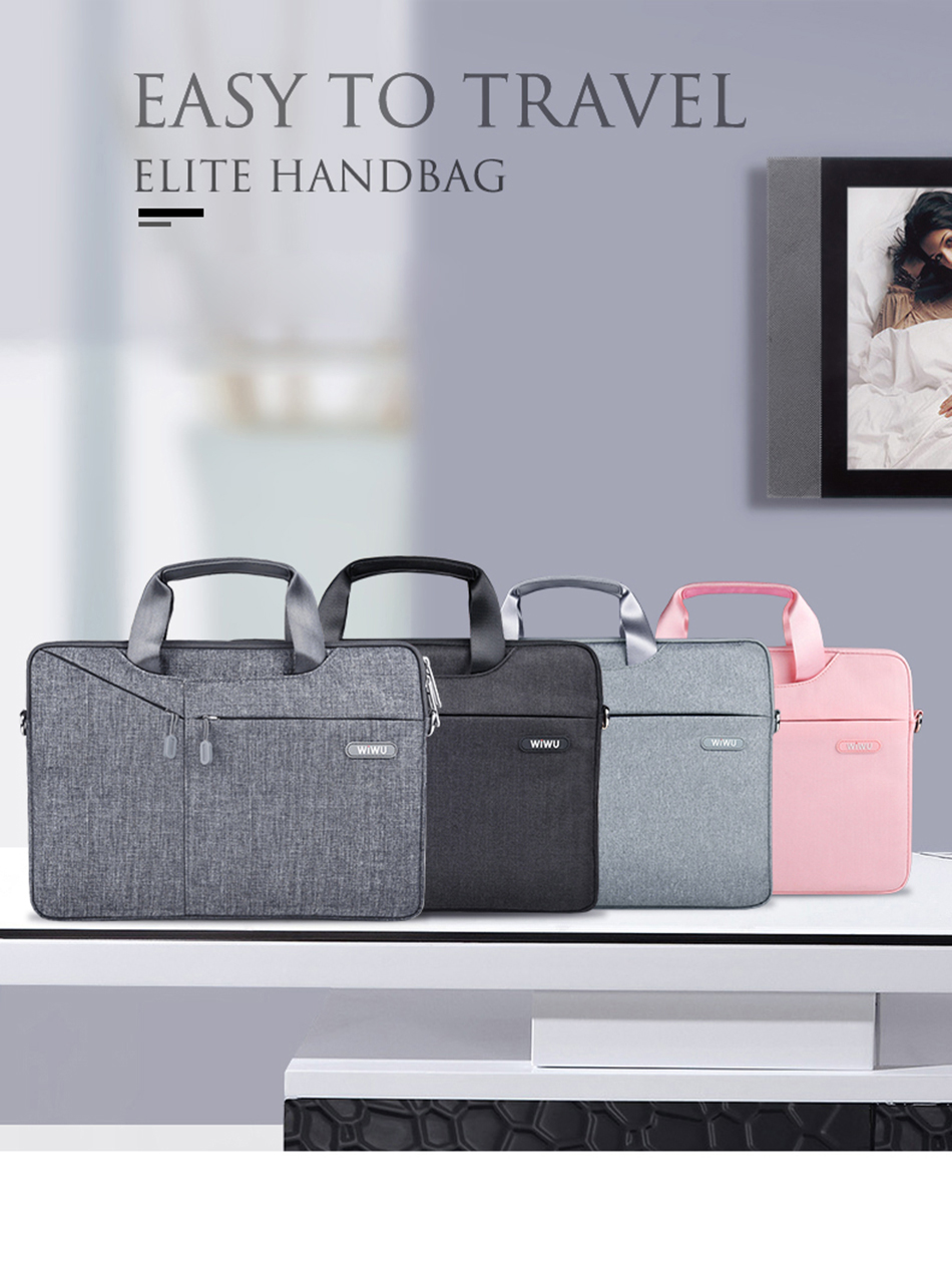 Wiwu Oxford Sleeve City Commuter Sac de Voyage Handbag Pour 15,6 Pouces MacBook - Gris Foncé