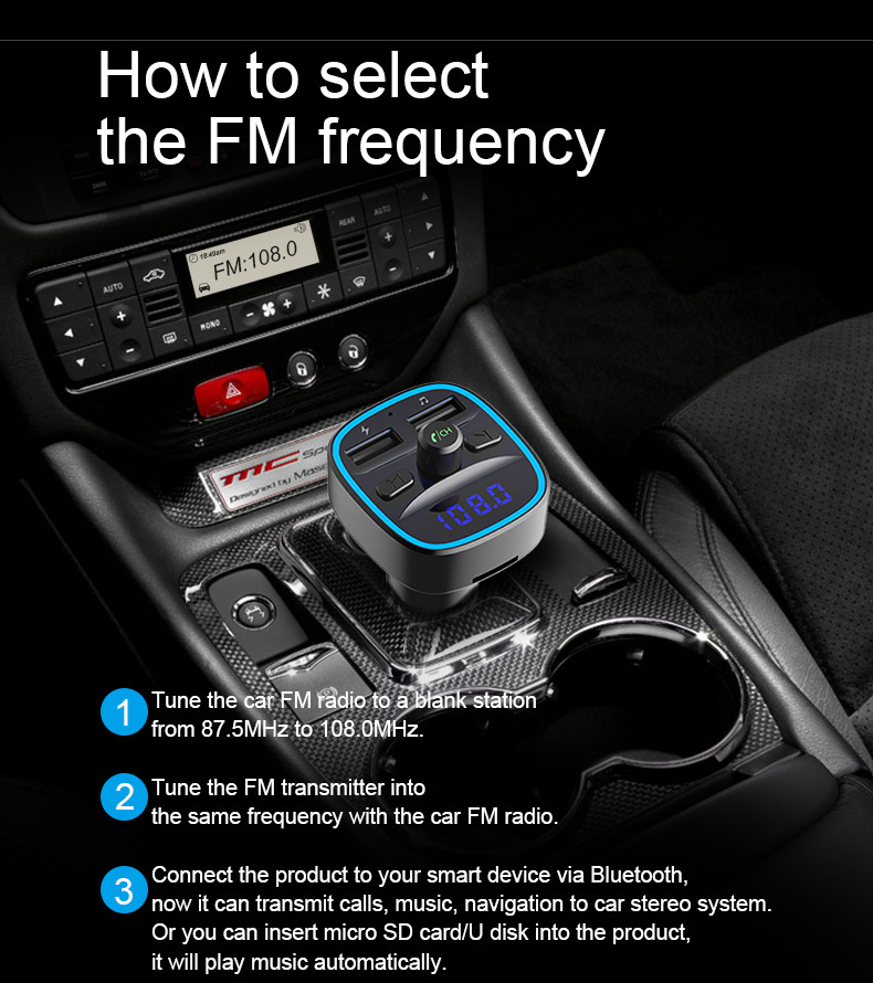 Jedx-tb25 Car Bluetooth Mp3 Player Fm-передатчик Автомобильный Комплект Без Рук.