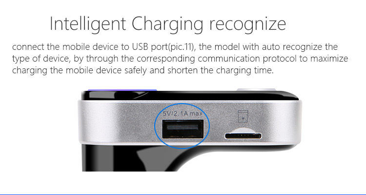BC09B Wireless Bluetooth Car MP3 FM Transmitter with Dual USB Ports and Cigarette Lighter Socket Support TF Card-10