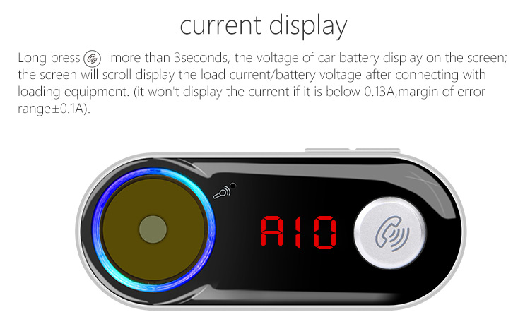 BC09B Wireless Bluetooth Car MP3 FM Transmitter with Dual USB Ports and Cigarette Lighter Socket Support TF Card-12