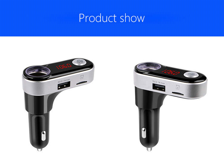 BC09B Wireless Bluetooth Car MP3 FM Transmitter with Dual USB Ports and Cigarette Lighter Socket Support TF Card-16