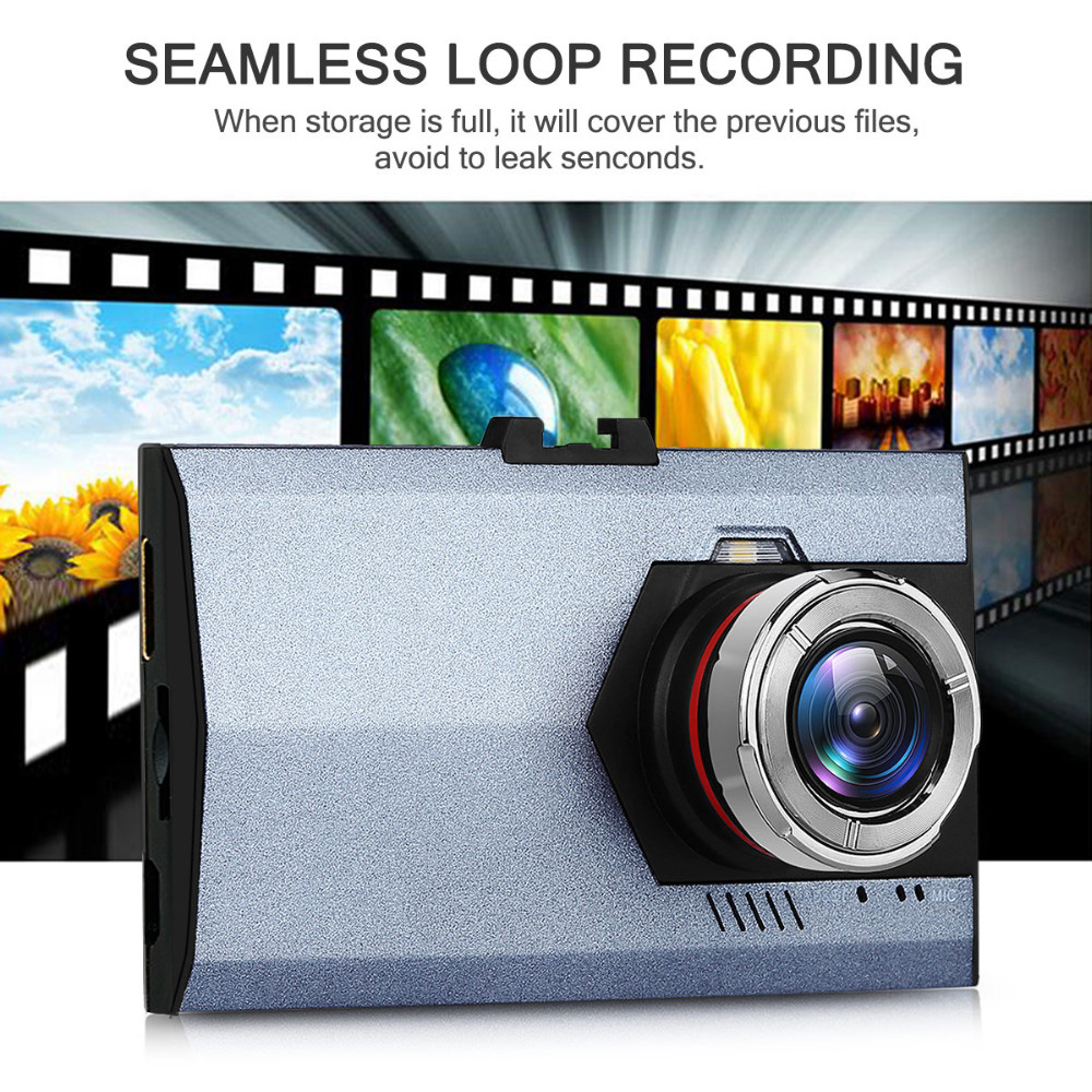 Blade Shape Full HD Car DVR Camera Recorder 3.0 inch, Support Night Vision/ Motion Detection - Grey-3