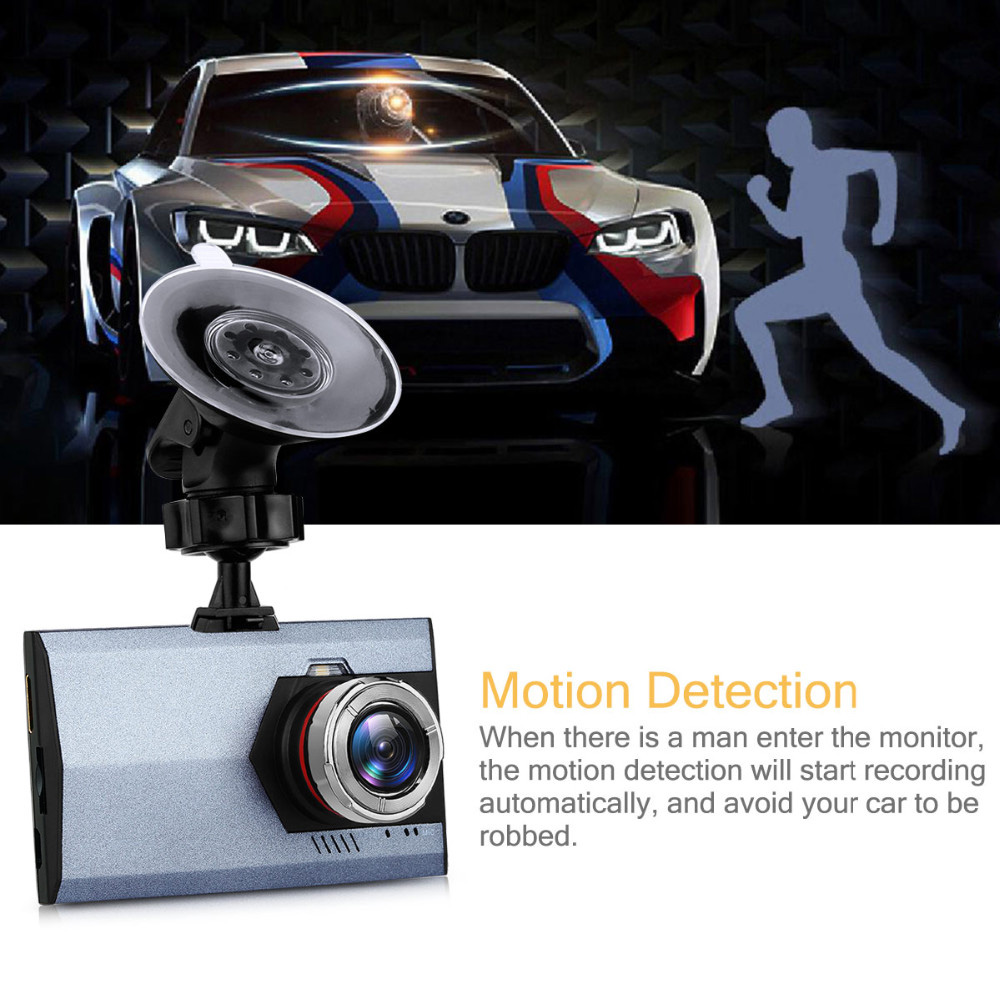 Blade Shape Full HD Car DVR Camera Recorder 3.0 inch, Support Night Vision/ Motion Detection - Grey-4