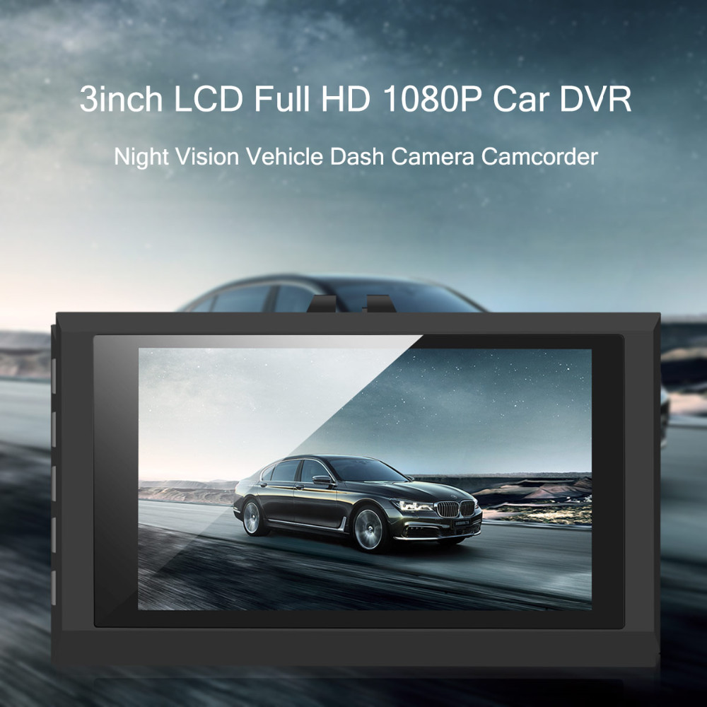 Blade Shape Full HD Car DVR Camera Recorder 3.0 inch, Support Night Vision/ Motion Detection - Grey-9