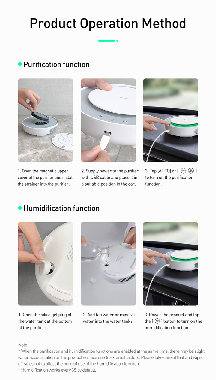 Máy lọc không khí và tạo độ ẩm cho xe hơi Baseus 23 810800526A-17