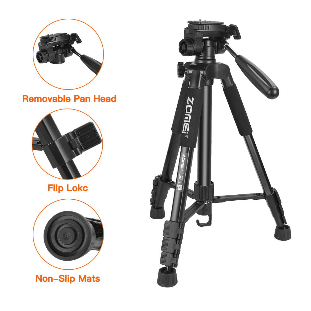 ZOMEI Q222 Pro Tripodo do Tripodo do Trimento Pesado Stand Monopod Stand Para Camana Sony DSLR