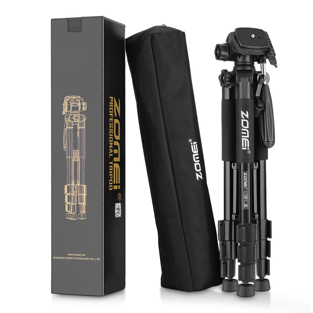 ZOMEI Q222 Pro Tripodo do Tripodo do Trimento Pesado Stand Monopod Stand Para Camana Sony DSLR