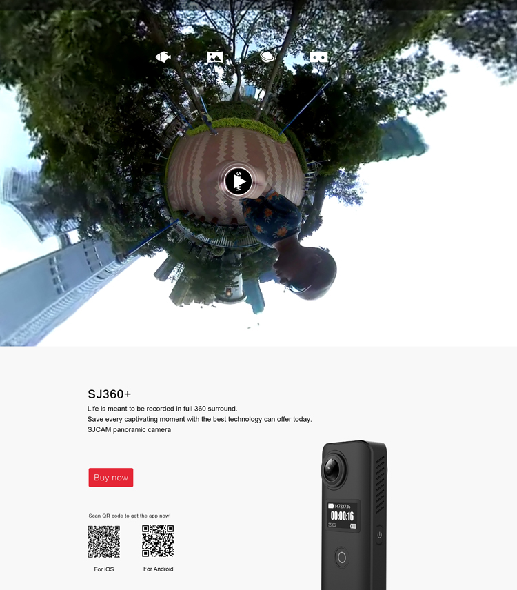 SJCAM SJ360+ HD 1080P VR Panoramic Camera WiFi Sports Camera-4