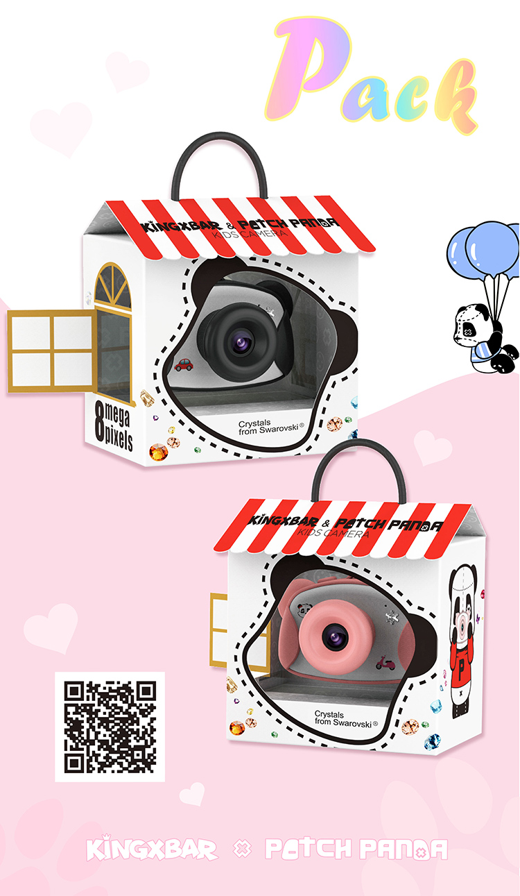 KINGXBAR Kids Camera Kids Digital Video Camera 1.5-inch 8MP 1080P HD Recorder Camcorder - Pink-10
