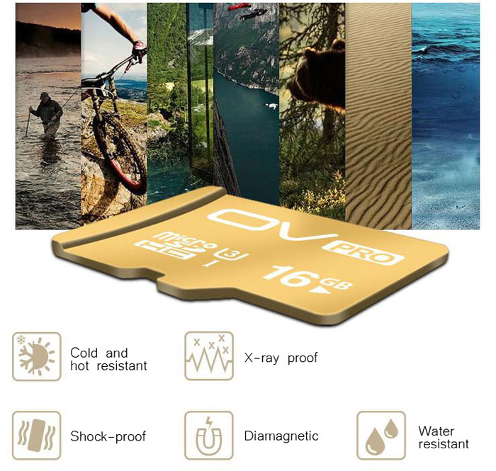 Tarjeta Micro SD OV Pro 10 UHS-I U3 16GB Con Lectura De 95mb / S Velocidad De Escritura 90mb / S-4