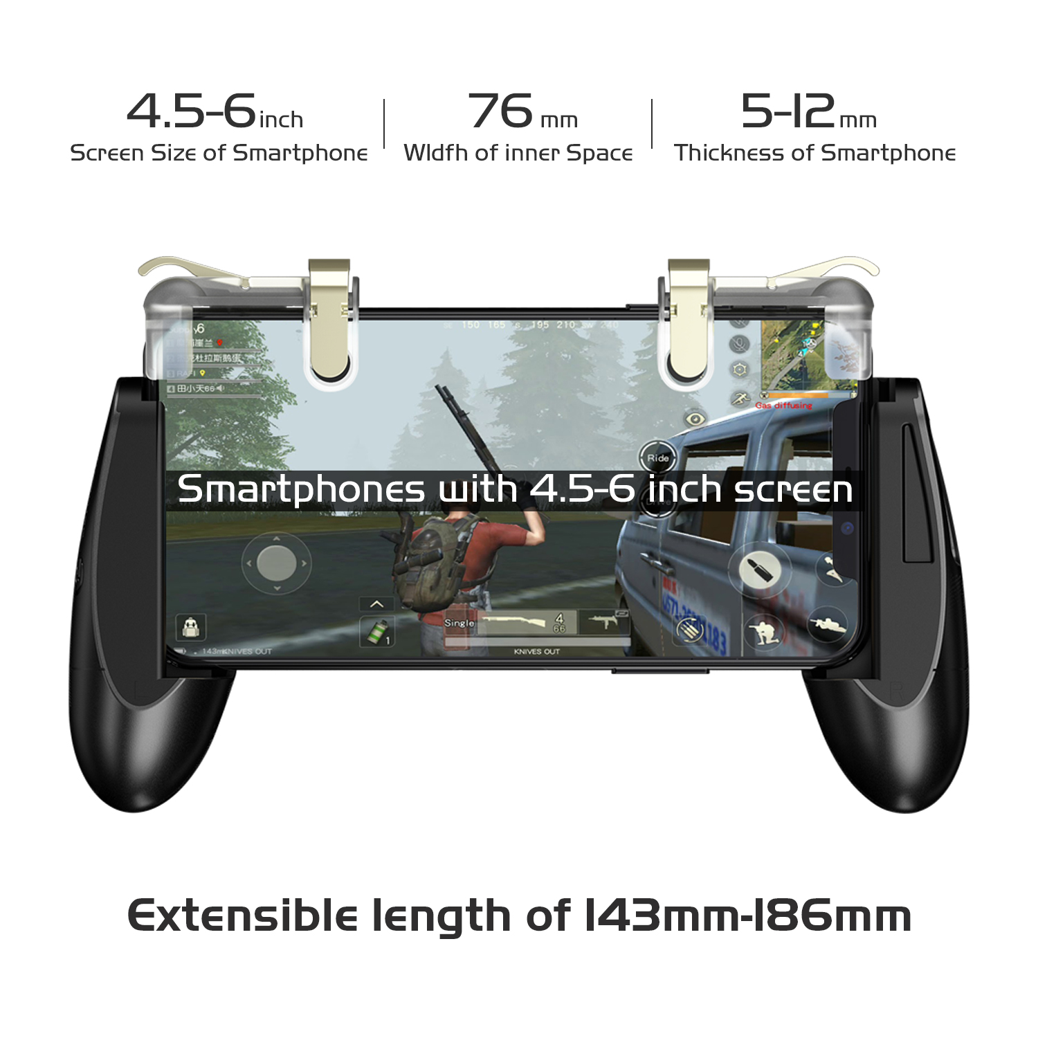 Gameir F2 Joystick Grip Pubg Gamepad de Jeu Mobile Pour Iphone Android