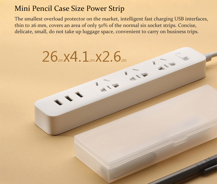 Xiaomi Smart Power Strip 3-USB-Port + 3 International Combination Power Jacks Plug Charger Adapter - CN Standard Plug/White-9