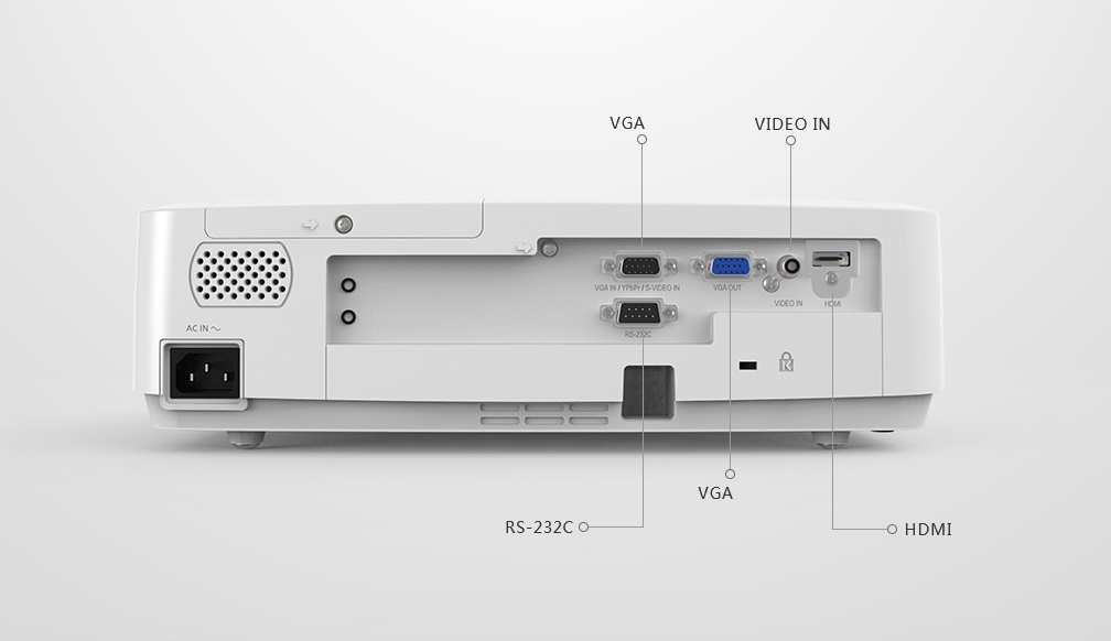 PRX570L HD Business and Education Projector 3LCD XGA Display 3500 Lumens with HDMI/VGA Port - EU Plug-3