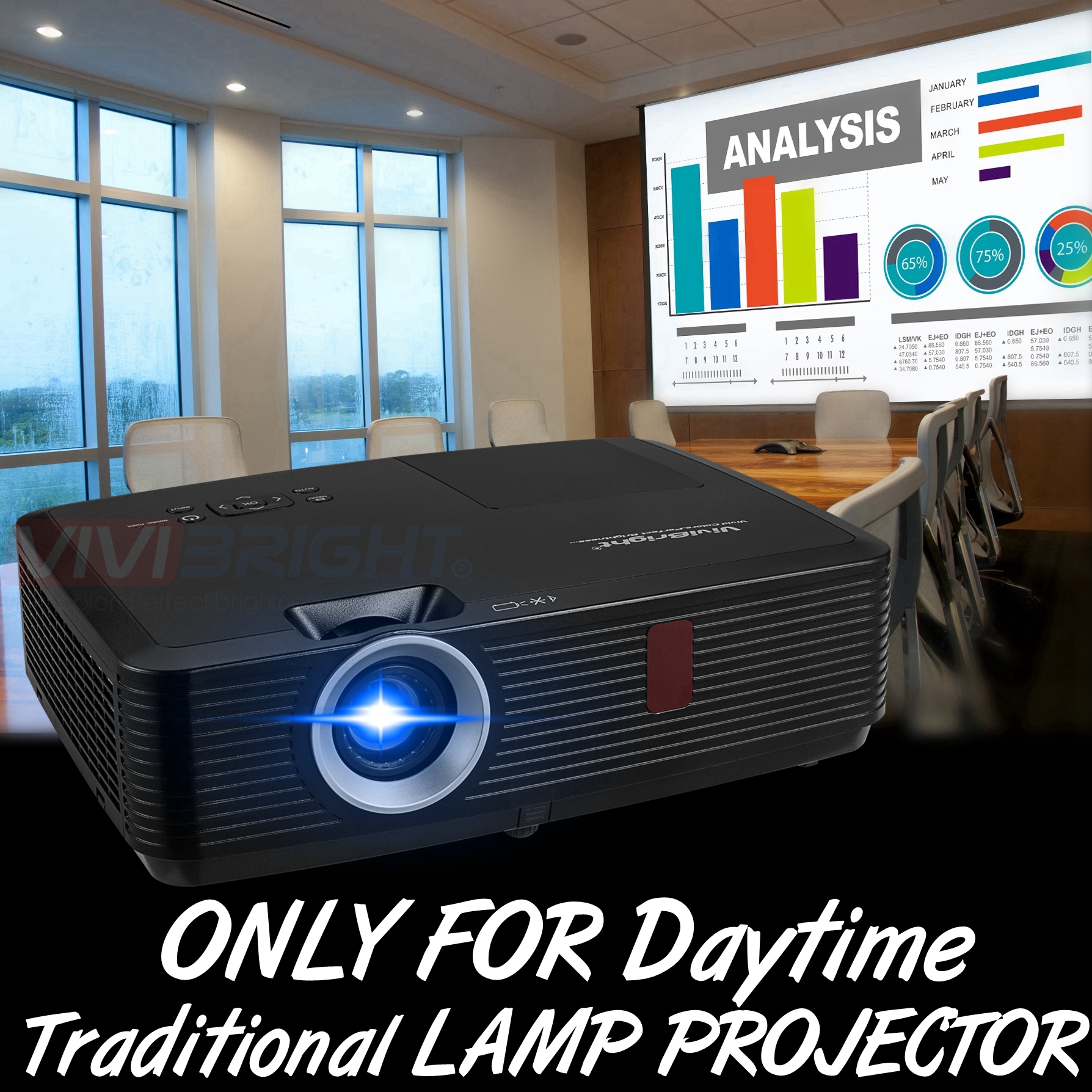 PRX570L HD Business and Education Projector 3LCD XGA Display 3500 Lumens with HDMI/VGA Port - EU Plug-4