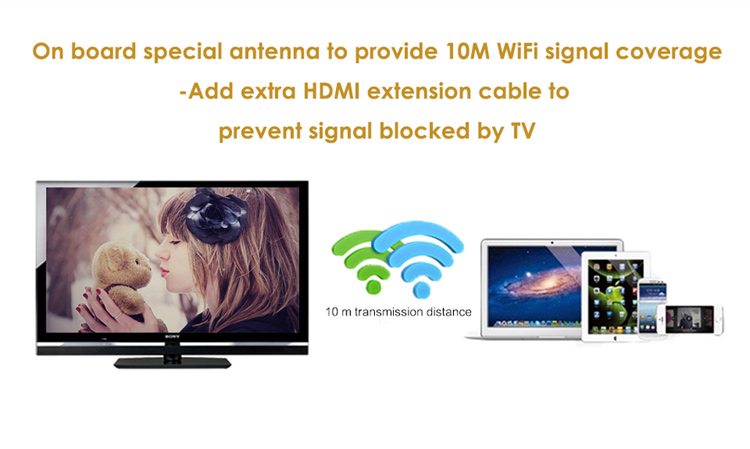 EZCAST HDMI HD WiFi Display DLNA Airplay Dongle Receiver 1080P 2.4G / 5.0G Wireless TV Stick for iOS Android Tablet PC-7