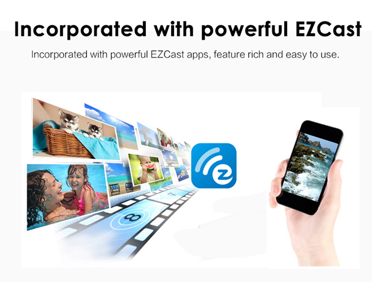 EZCAST HDMI HD WiFi Display DLNA Airplay Dongle Receiver 1080P 2.4G / 5.0G Wireless TV Stick for iOS Android Tablet PC-9