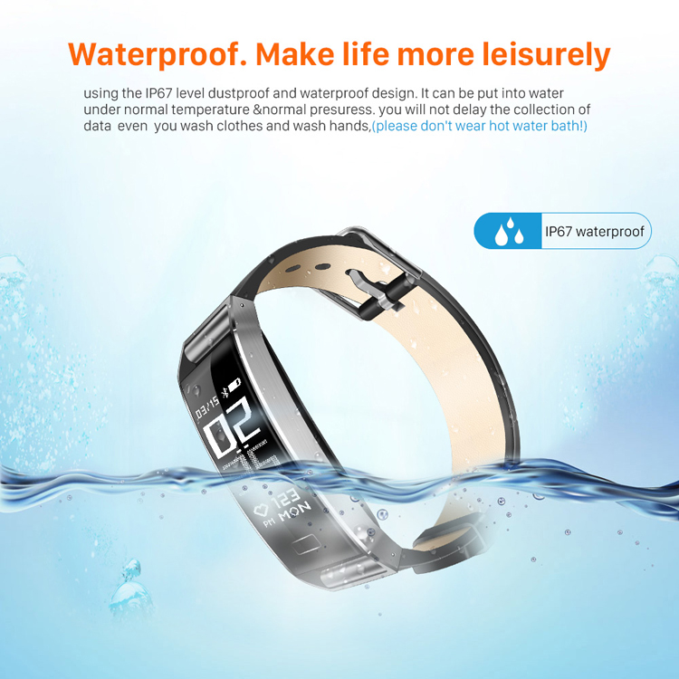 WP101 0.96-inch Screen Real-time Heart Rate Monitor IP67 Smart Wristband - Black-10