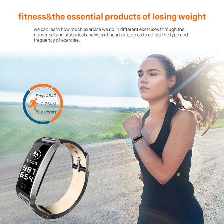 WP101 0.96-inch Screen Real-time Heart Rate Monitor IP67 Smart Wristband - Black-9