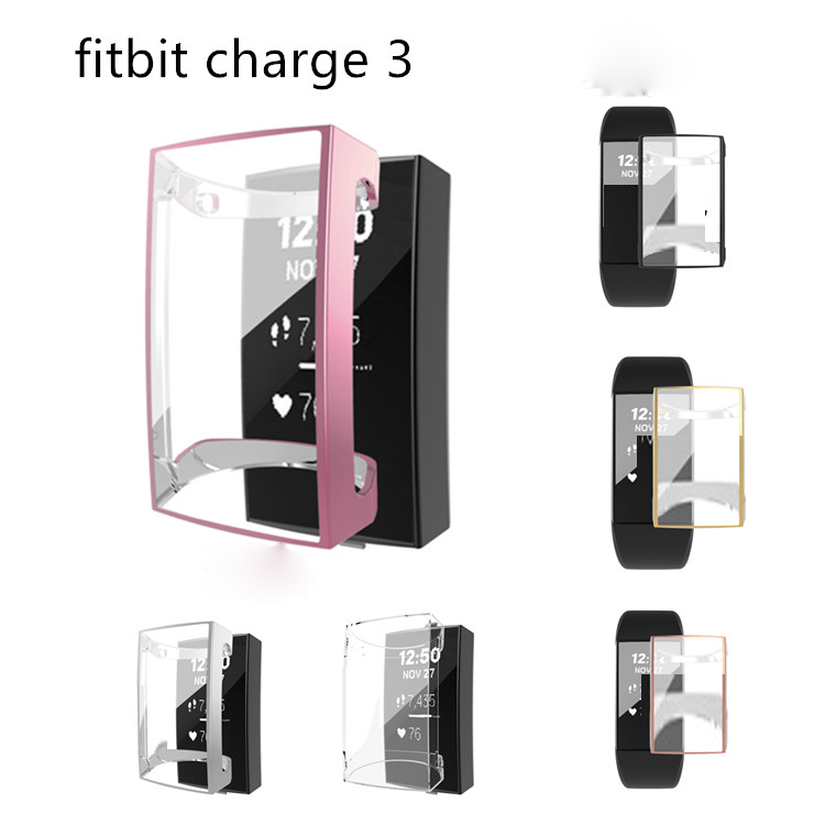 Защитный Корпус Для Заряда в TPU Для Заряда Fitbit 4/3 - Серебряный