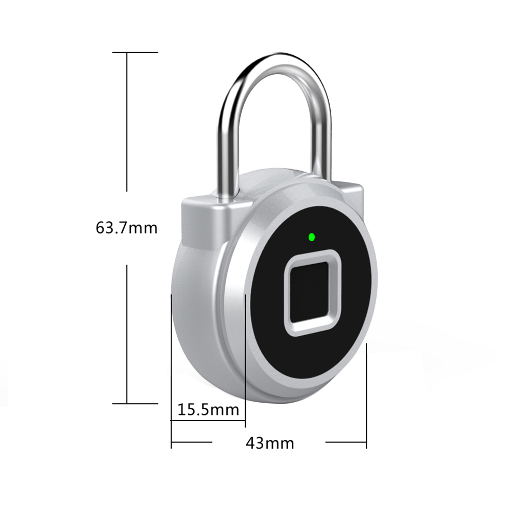 P10 IP65 Wasserdichter Anti-Diebstahl-Smart Fingerprint Keyless-Wiederaufladbare USB-elektronische Sperre