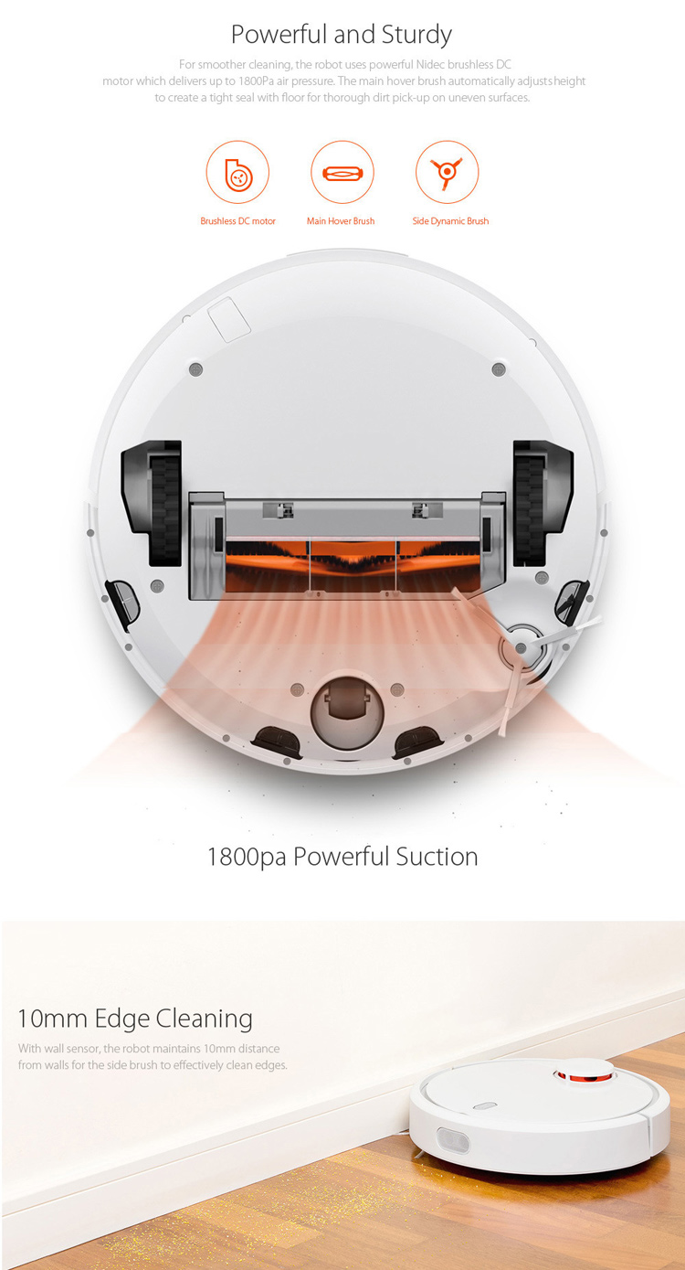 XIAOMI Mijia Smart Aspirador Robô de varredura doméstica-10