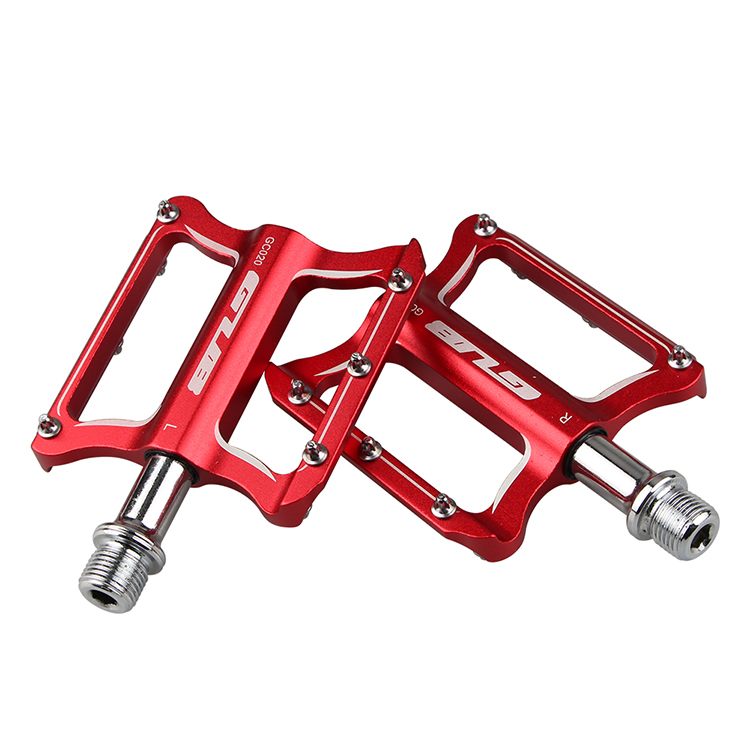 um Par Gub GC020 Mountain Bike Pedal Para Road Mountain BMX MTB Bike - Vermelho