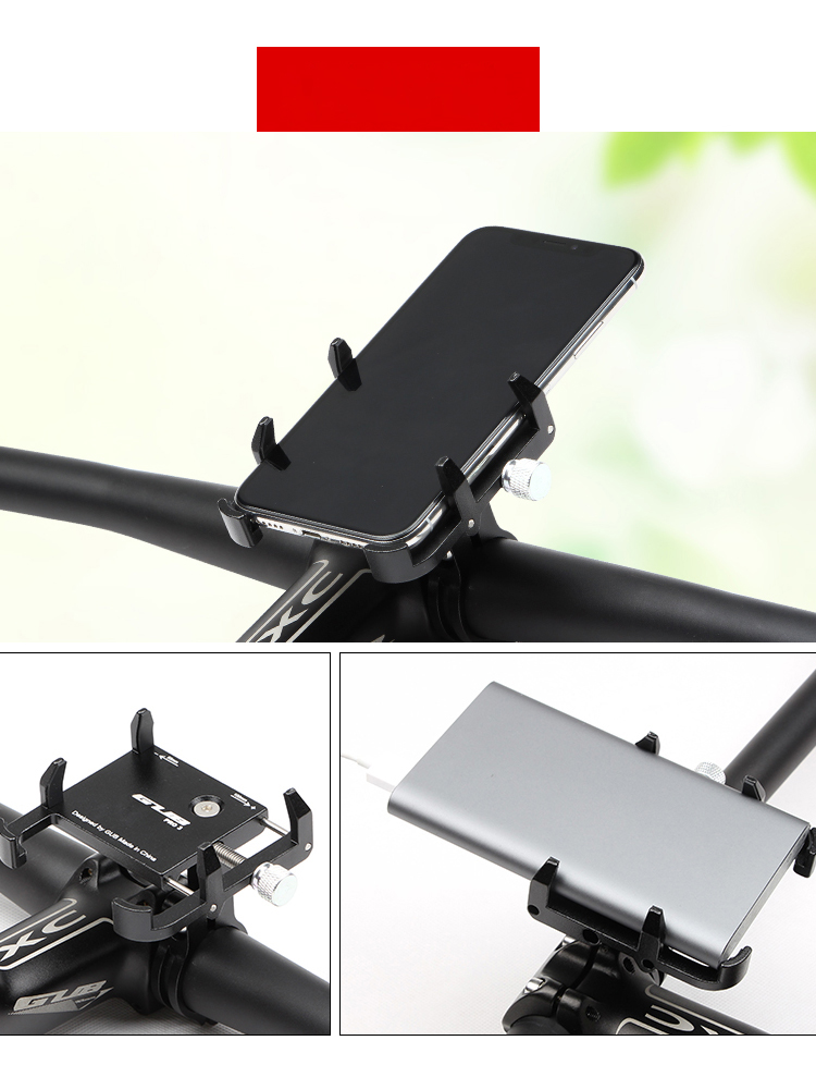 GUB Pro3 Bike Phone Horse Motorcycle Grodbar Mount Support Pour la Banque D'alimentation GPS du Téléphone 3,5-6.2 - le Noir