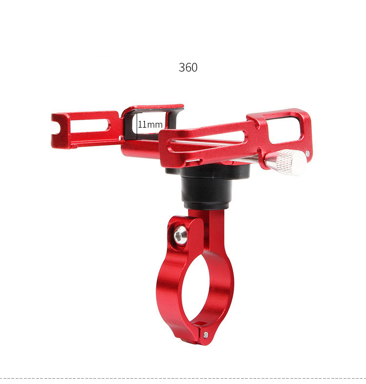 Liga de Alumínio GUB P20 Universal 360 Graus de Telefone Celular Rotativo Bracebe de Montagem de Montagem Para Telefones de 55-100 mm - Vermelho