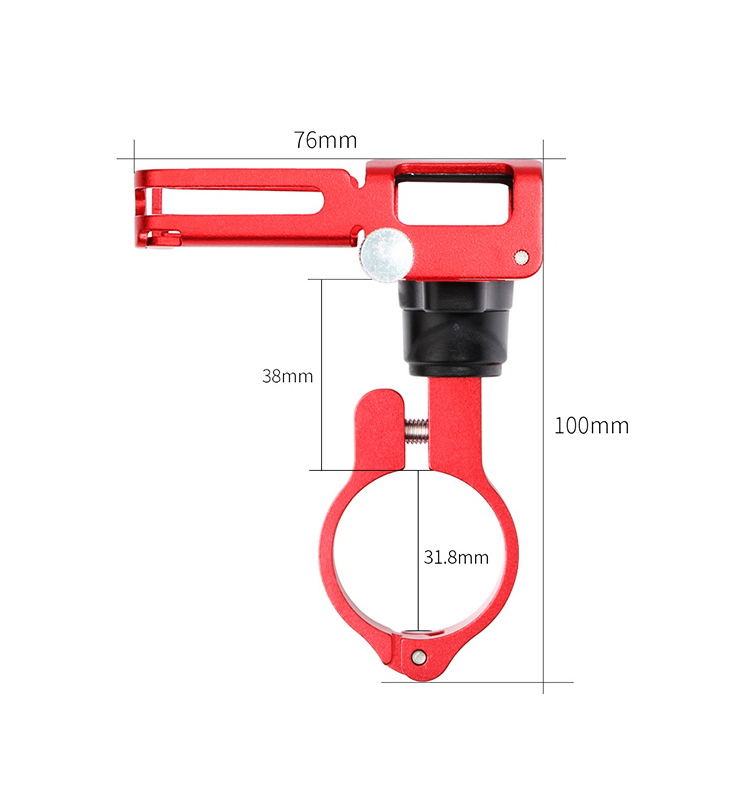 GUB P20 Aluminium Alloy Universal 360 Degrés Rotation du Support de Téléphone Portable Moulage du Vélo Pour 55-100 mm - Rouge