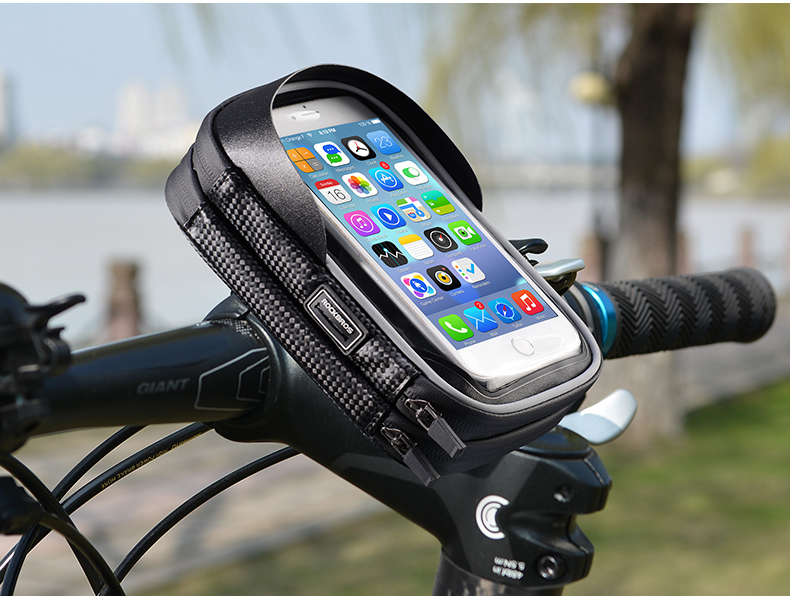 Rockbros 6 Zoll Regenfisch TPU Touchscreen Mobiltelefonhalter Fahrrad -lenkerbeutel