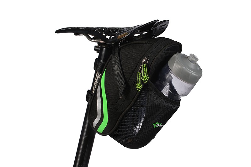 Rockbros Bicycle Saddle Bolsa Traseira Dobrável Montanha Bicicleta Traseira Traseira Bolsa de Garrafa de Garrafa Bolsa de Assento Portátil