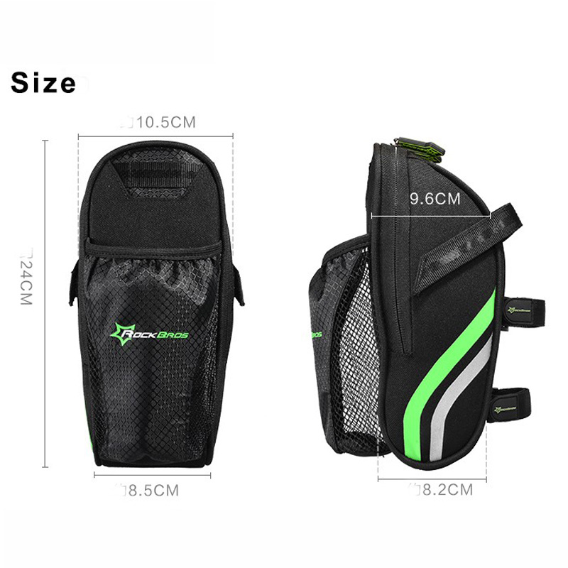 Rockbros Bicycle Saddle Bolsa Traseira Dobrável Montanha Bicicleta Traseira Traseira Bolsa de Garrafa de Garrafa Bolsa de Assento Portátil